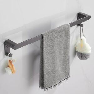 Oniks Black Single Towel Rail with sponge hook
