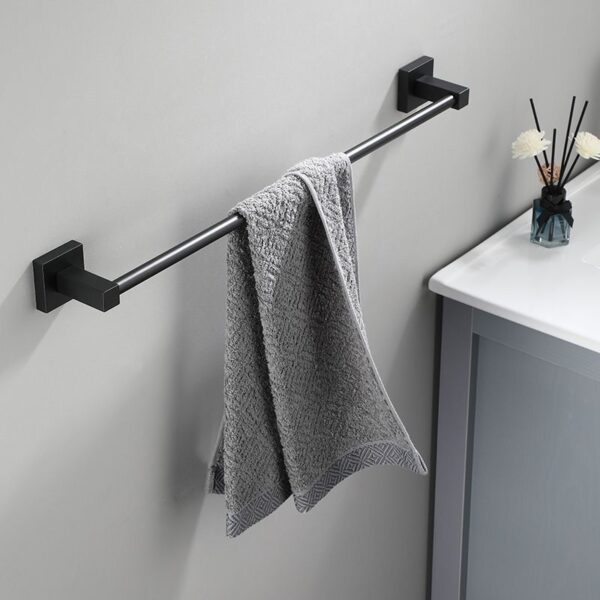 Oniks Black Single Towel hanger