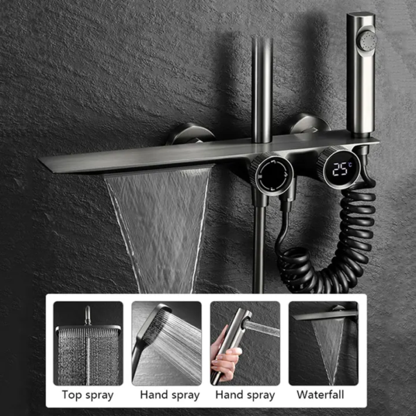 BS-SS013 Grey Knob control shower sets - Image 2