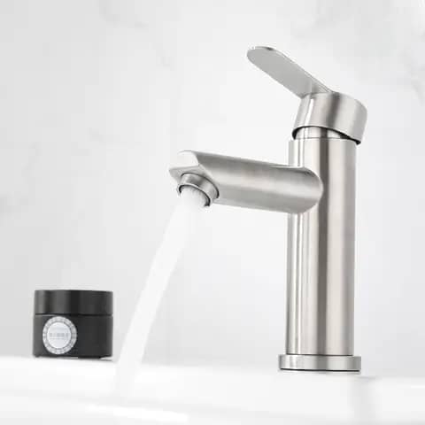 Round straight anti-rust basin mixer tap