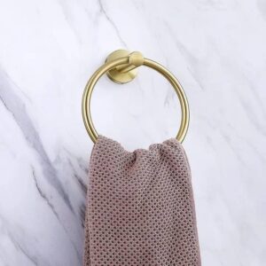 Golden hand towel ring