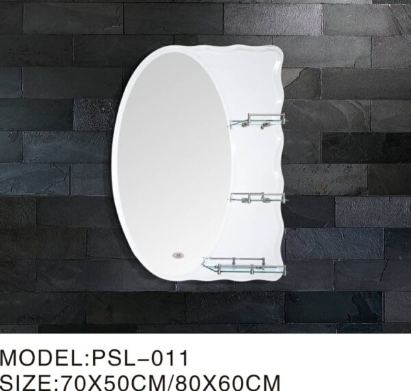 Oval glass Multiple shelf mirror