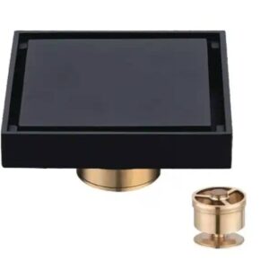 1500mm Black tiles insert shower floor drain