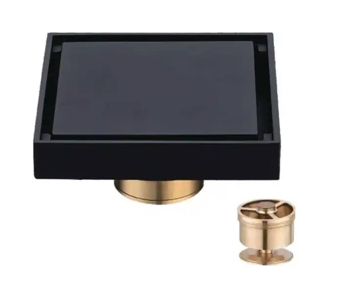 1500mm Black tiles insert shower floor drain