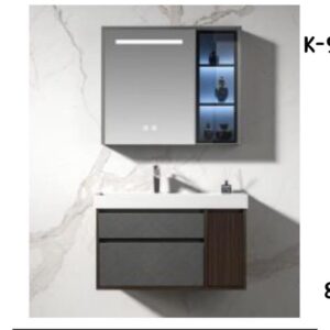 WK9056 80cm wall-hung cabinet basin with smart mirror