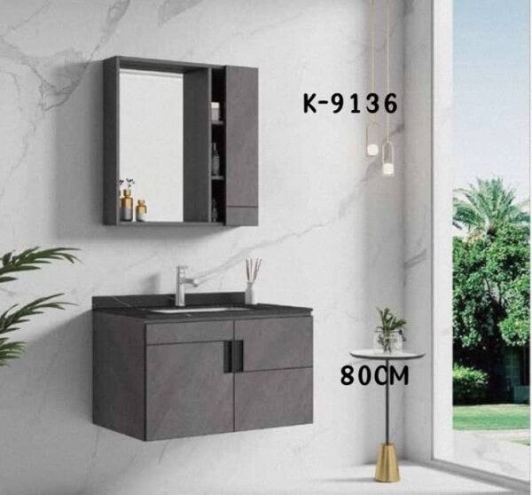 WK9136 80CM wall-hung cabinet basin