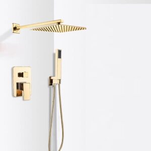 Golden 4-ways concealed shower conduit shower mixer