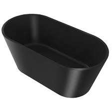 1500mm straight round black luxury freestanding Bathtub