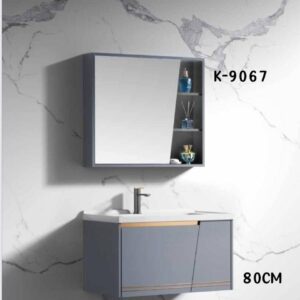 Wk9067 80cm wall-hung cabinet basin