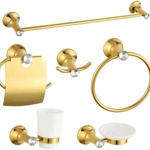 Crystal Golden sets Bathroom accessories