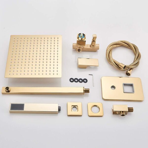 Golden 4-ways concealed shower conduit shower mixer - Image 6