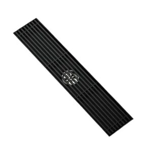 500mm Black Linear stainless heavy gage shower floor drain