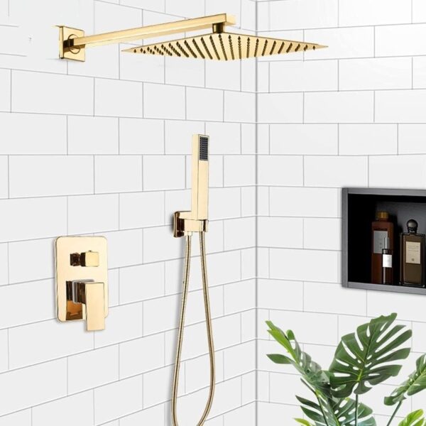 Golden 4-ways concealed shower conduit shower mixer - Image 2