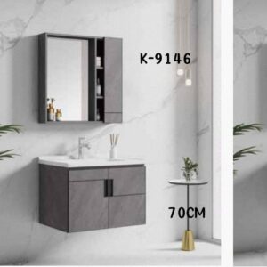 WK9146 70CM Grey wall hung cabinet basin