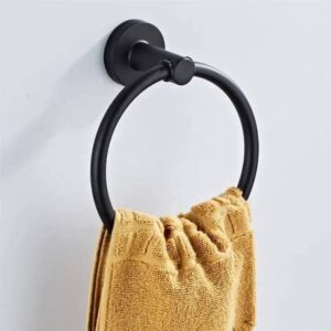 Black towel ring handtowel holder