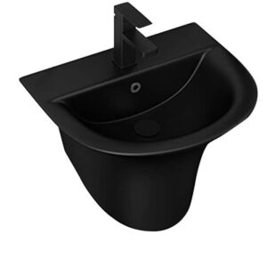 Black Round executive wall-hung basin