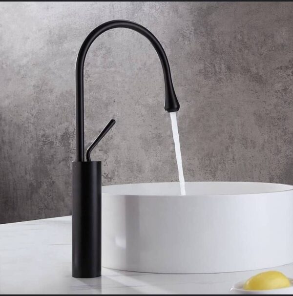 Black 360 rotation high base modern Basin/Sink Mixer - Image 2