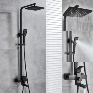 BS-SS08 Black 304 Stainless Steel Shower sets