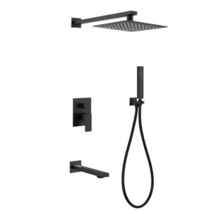 Black 5 ways concealed (Conduit) shower mixer