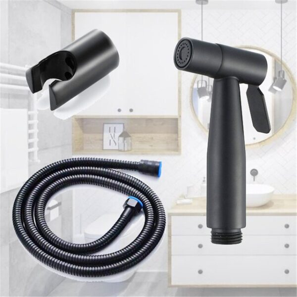 Black Round hand spray shower (Shattaf) - Image 2