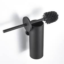 Black toilet brush holderwall-hung - Image 3