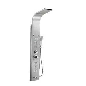 Brushed Nickel Steel panel shower