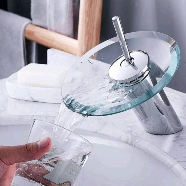 BT-BM12 Glass water fall Basin Mixer - Image 2