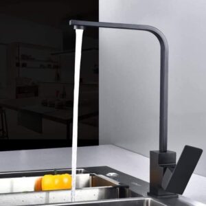 Black square Kitchen Sink Mixer