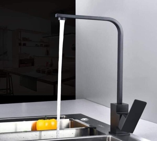 Black square Kitchen Sink Mixer
