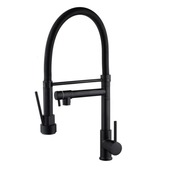 Black full chain 2-in-1 sink mixer