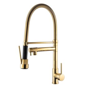 Golden full chain 2-in-1 sink mixer