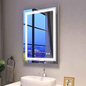 Stainless frame 800x600mm led mirror