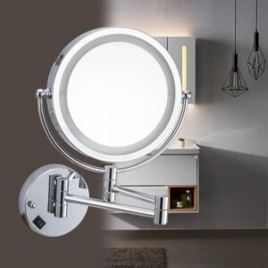 Chrome Led Magnifying Mirror
