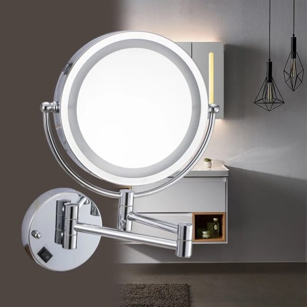 Chrome Led Magnifying Mirror