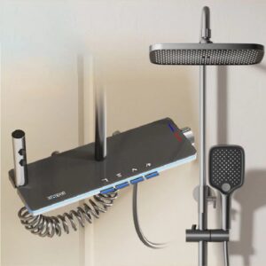 GBS-SS022 Grey piano button digital luxury shower sets