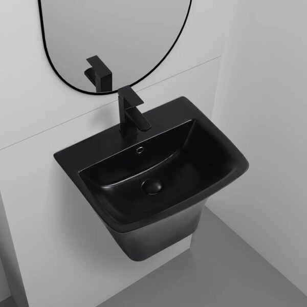 Black Square executive wall-hung basin - Image 2