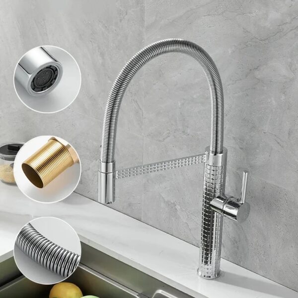 Chrome executive full-chain sink mixer - Image 2