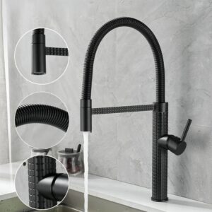 Executive black full-chain sink mixer