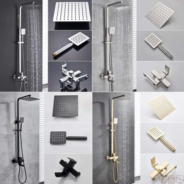 BS-SS07 Brushed 304 Stainless Steel Shower sets - Image 3