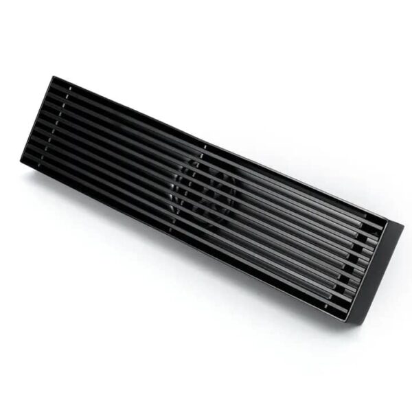 400mm Black Linear stainless heavy gage shower floor drain - Image 2
