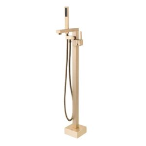 Golden Square floor mount freestanding bath mixer