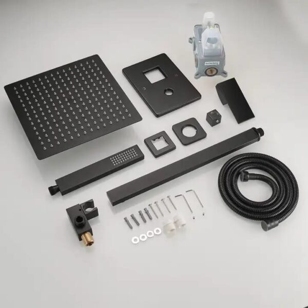 Black 4 ways concealed shower mixer - Image 5