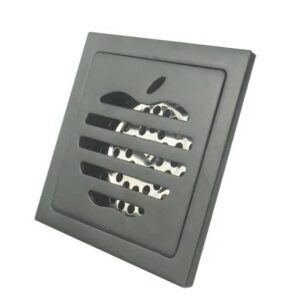 10cm Black apple design sensor floor drain