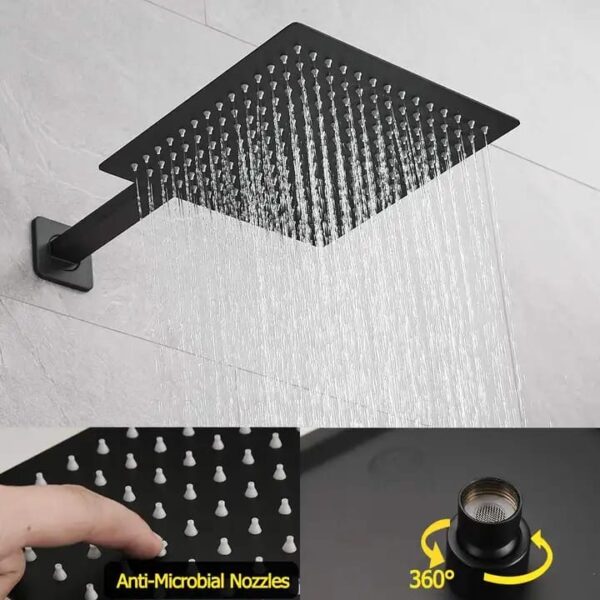 Black 4 ways concealed shower mixer - Image 2