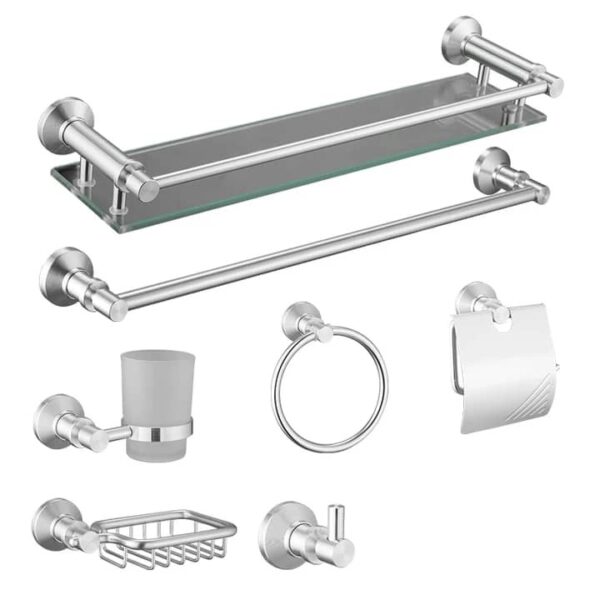 Aluminum 7pcs Sets Bathroom Accessories - Image 4