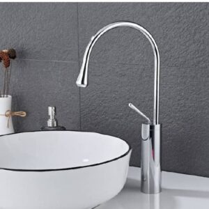 Stainless 360 rotation high base modern Basin/Sink Mixer