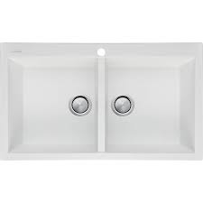 Double bowl Acrylic sink White KS-AC11