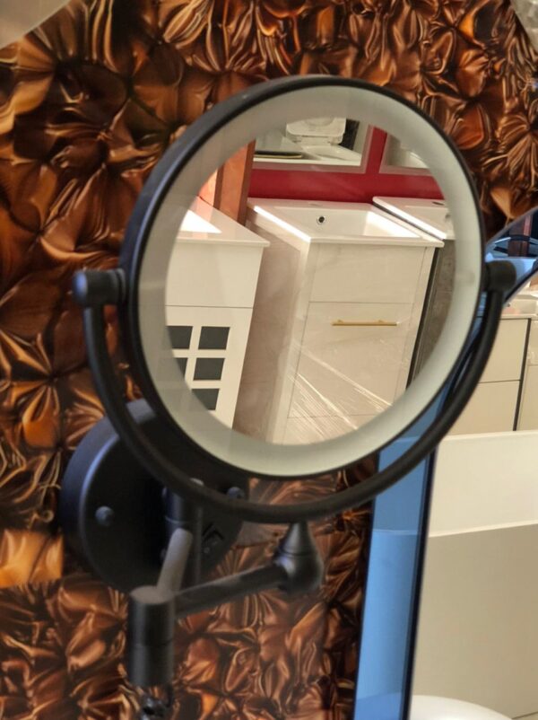 Black 3x Round Led Magnifying Mirror - Image 2