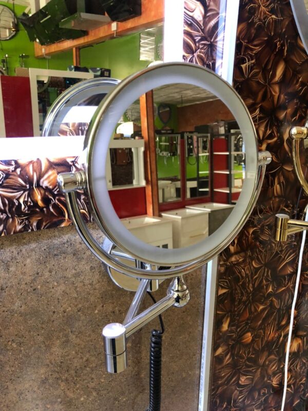 Stainless Round 3x Led Magnifying Mirror