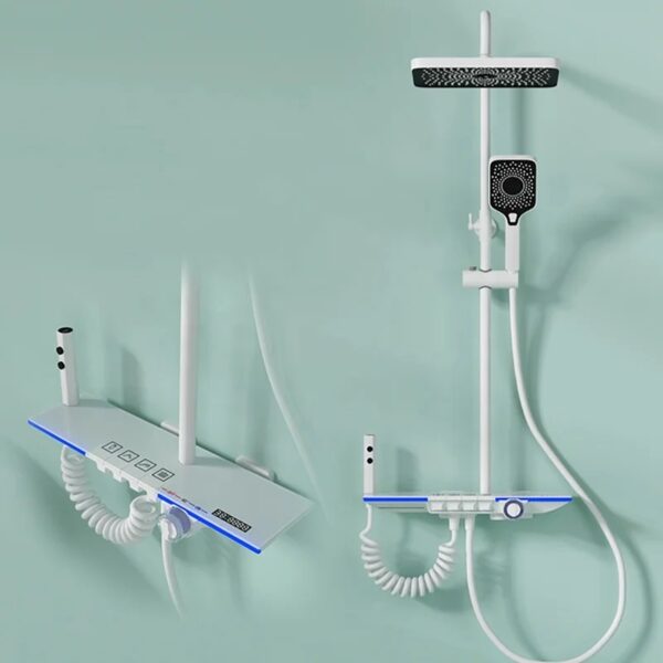 BS-SS031 White executive digital shower set